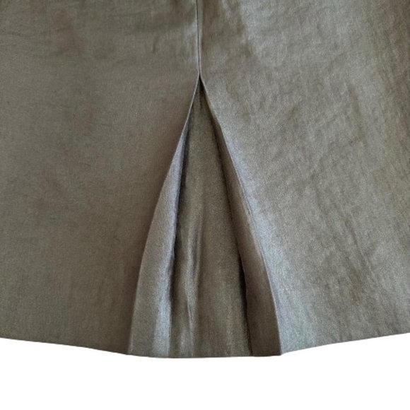 Ann Taylor Women Sz 4 Shimmery Pewter/Gray Paneled Contoured Waist Pencil Skirt - Picture 9 of 16